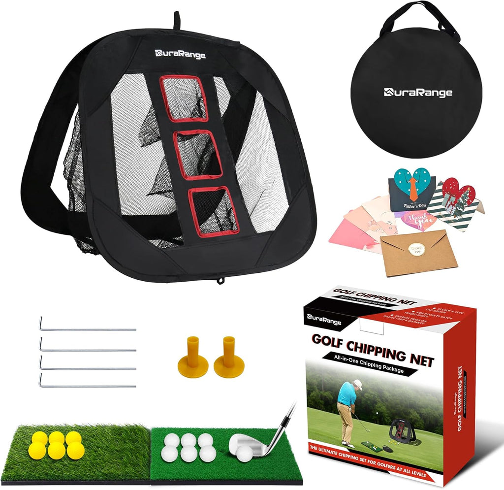 Pop-Up Golf Chipping Net - Ultimate Target Training Chip Aids for Precision & Distance, Outdoor | Indoor Practice, Golfer Gift