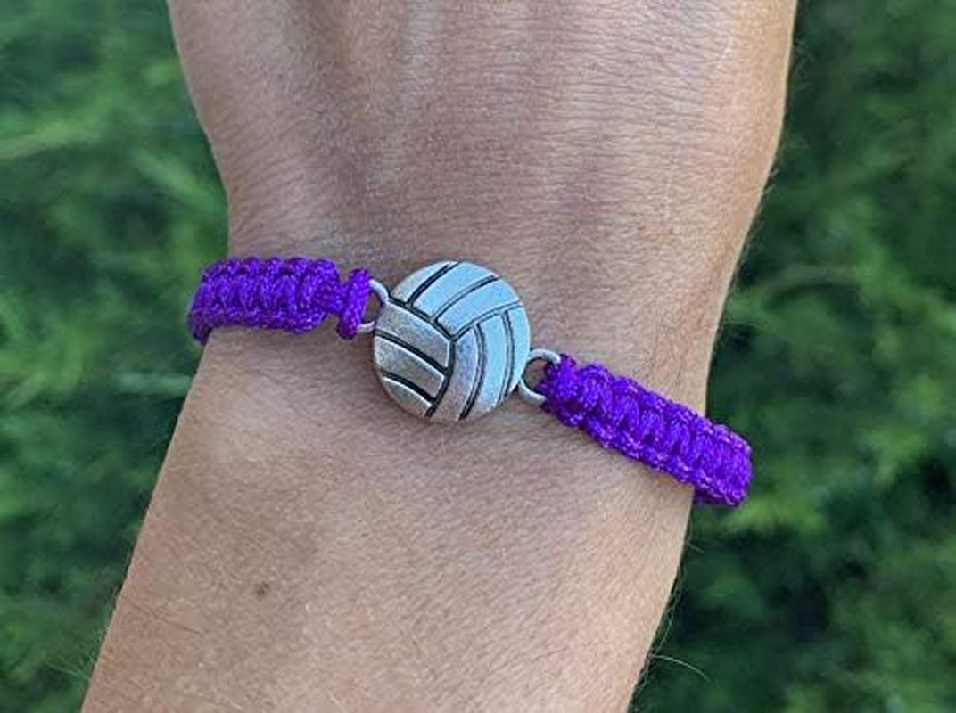 Volleyball Charm Bracelet- Adjustable Bracelets with Volleyball Charm. Ideal Volleyball Gifts & Souvenir for Volleyball Players. Unisex Friendship Bracelet