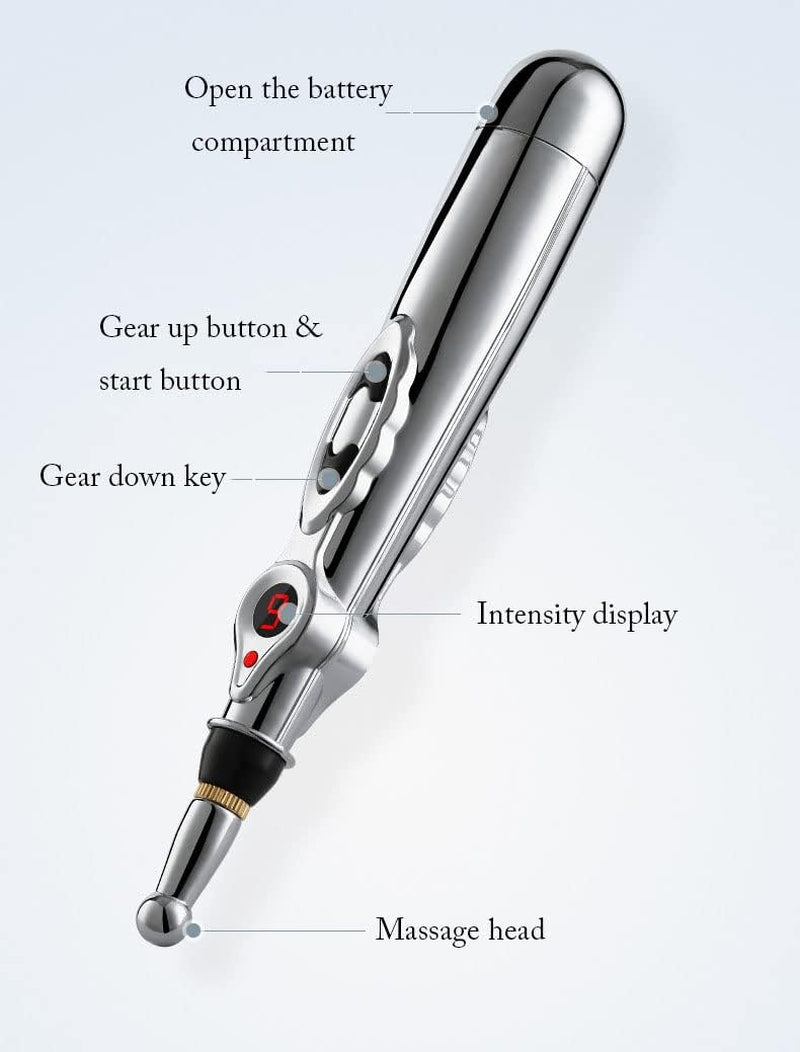 Biomicroelectric Pulse Lymphatic Massage Pen - Lymphatic Massage Tool - Shiatsu Massage - Lymphatic Drainagē Massage Tampa - Relieves Muscle Pains and Fatigue - Prevent Premature Aging (1Set)
