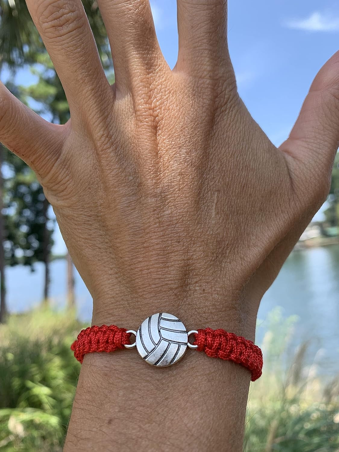 Volleyball Charm Bracelet- Adjustable Bracelets with Volleyball Charm. Ideal Volleyball Gifts & Souvenir for Volleyball Players. Unisex Friendship Bracelet