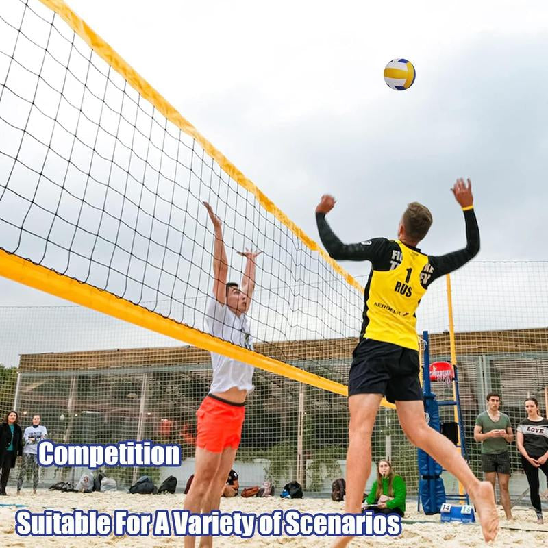 Soft Volleyball, PU Leather Indoor and Outdoor Soft Touch Volleyball, Suitable for Beach Play, Games, Gym, Training - Includes Air Pump