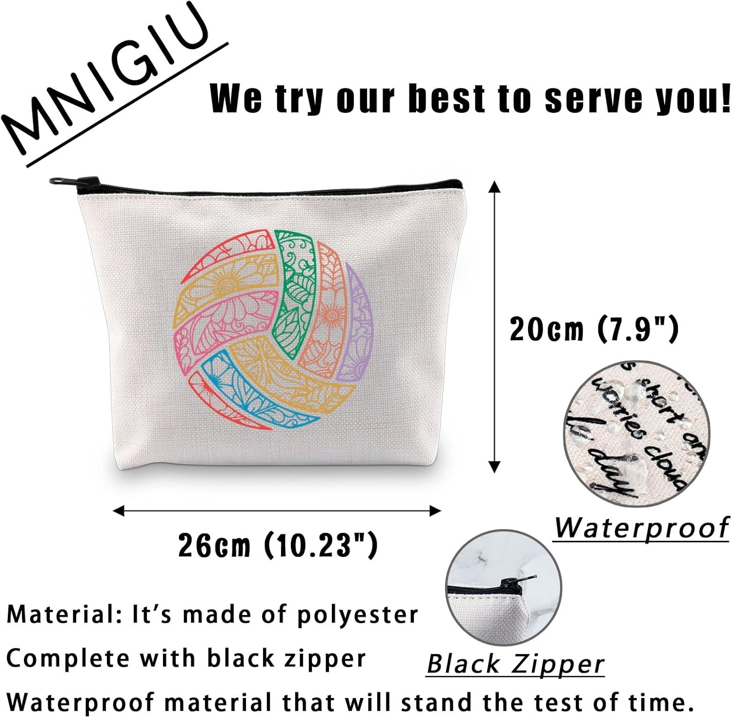 Volleyball Lover Gifts - Makeup Bag & Street Ball Lover Gift