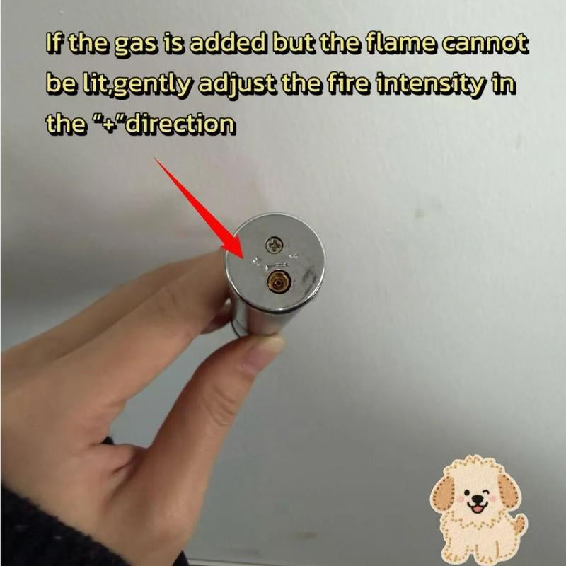 Refillable Metal Butane Torch Lighter, Windproof Jet Flame, Adjustable & Child-Resistant, Gift Box