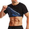 Elevate Your Workout with Our Men's Sauna Sweat Short Sleeve Heat Trapping Shirt - Ultimate Slimming Compression for Maximum Results