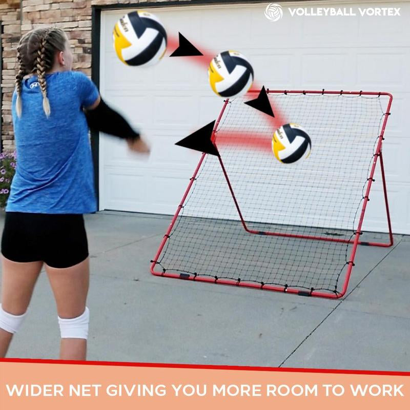 Volleyball Rebounder Net - 7' X 5' Adjustable Portable Training Net for Bumping, Spiking, Serving, and Improving Skills