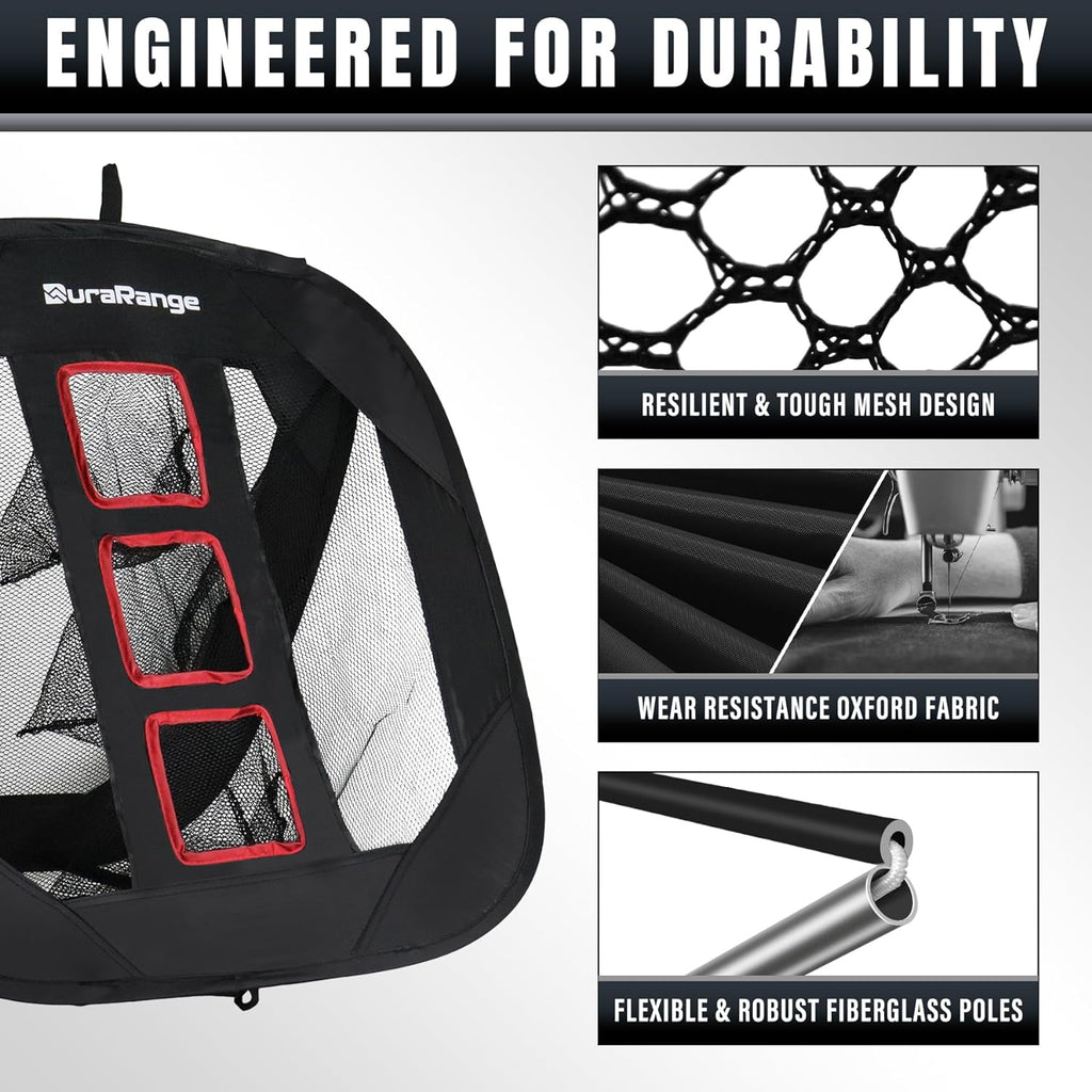 Pop-Up Golf Chipping Net - Ultimate Target Training Chip Aids for Precision & Distance, Outdoor | Indoor Practice, Golfer Gift